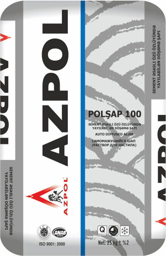 Polşap 100 (Sement Əsaslı Özü-özünə Yayılan Döşəmə Materialı)